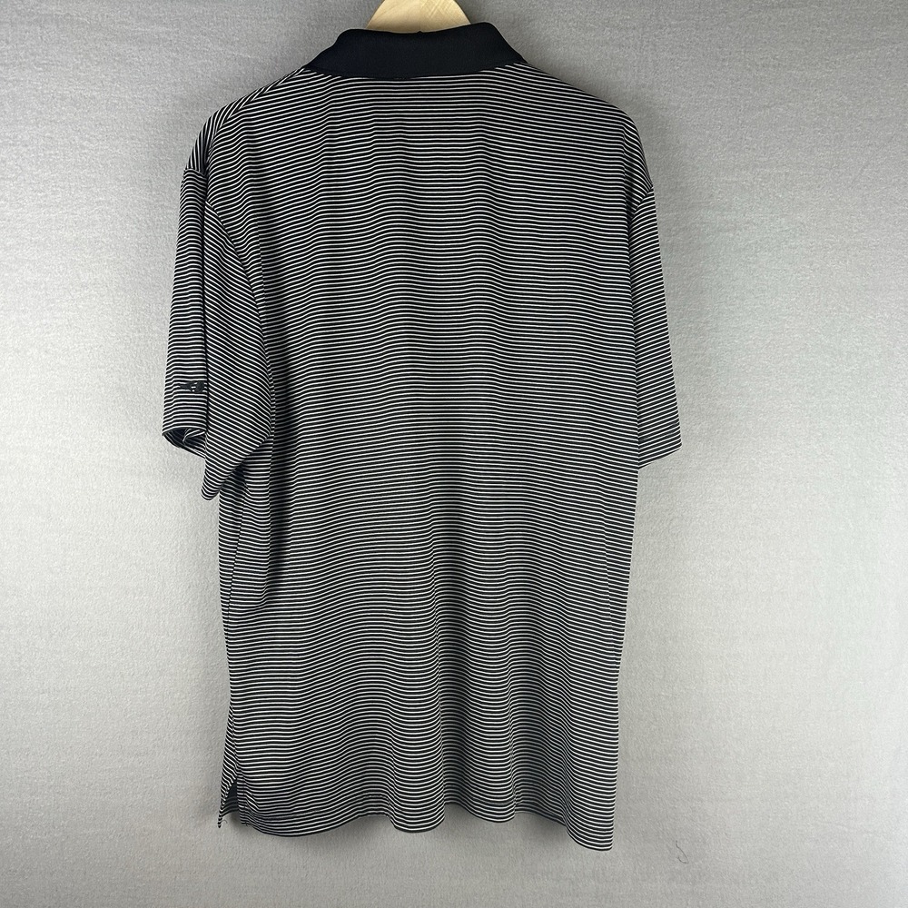 Grand Slam Polo Shirt Mens XL Black Striped Excellent Performance Short Sleeve - Picture 8 of 8